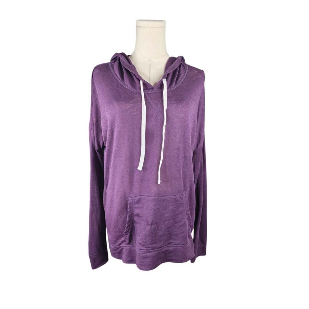 Make + Model Women's Purple Lightweight Long Sleeve Pullover Hoodie Sz. S